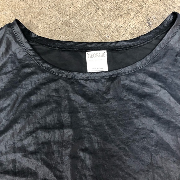 Georgie Large Boxy Blouse Sheer Dolman Sleeves - Picture 5 of 7